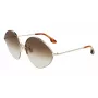 Victoria Beckham VB220S-702 dames oversized vierkante zonnebril goud bruin verloop 64mm