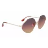 Victoria Beckham VB220S-732 dames zonnebril gouden montuur bruine verloopglazen 64 mm
