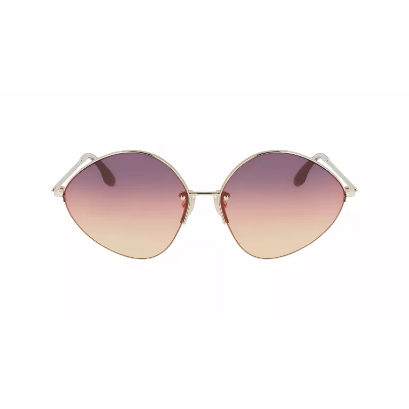 Victoria Beckham VB220S-732 dames zonnebril gouden montuur bruine verloopglazen 64 mm