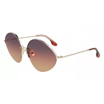 Victoria Beckham VB220S-732 dames zonnebril gouden montuur bruine verloopglazen 64 mm