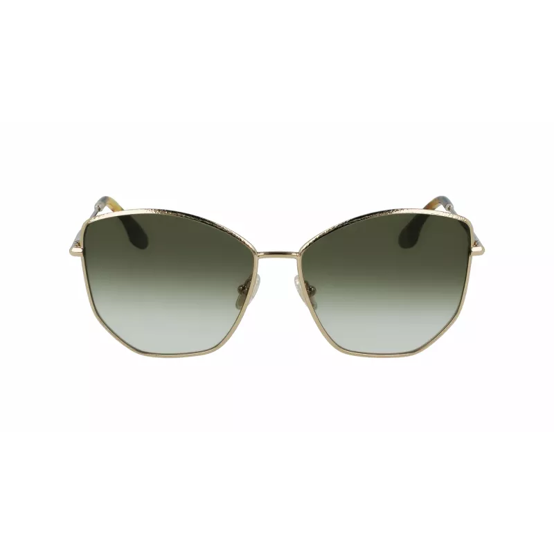 Victoria Beckham VB225S-700 dameszonnebril goud metaal bruin verloop piloot