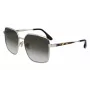 Victoria Beckham VB234S-700 dames oversized vierkante zonnebril gouden montuur bruine glazen 59mm