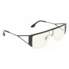 Victoria Beckham VB250S5913001 dames oversized hoekige zonnebril - zwart montuur, grijs verloopglazen 59mm