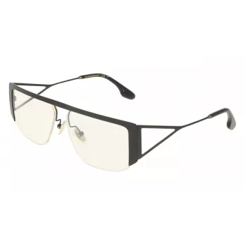Victoria Beckham VB250S5913001 dames oversized hoekige zonnebril - zwart montuur, grijs verloopglazen 59mm