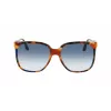 Victoria Beckham VB610SCB-212 dames zonnebril Havana acetaat vlinder montuur bruine verloopglazen 59mm