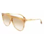 Victoria Beckham VB619S6509774 dames aviator zonnebril goud montuur bruin verloop glazen 65mm