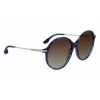 Victoria Beckham VB632S-419 dames zonnebril havana blauw verloop 58 mm