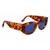 Victoria Beckham VB654S5022222 dames vierkante zonnebril zwart/grijs 50mm