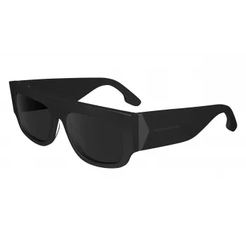 Victoria Beckham VB666S5516001 dames hoekige zonnebril - zwart acetaatframe, zwarte polycarbonaatglazen, 55/16/145 mm