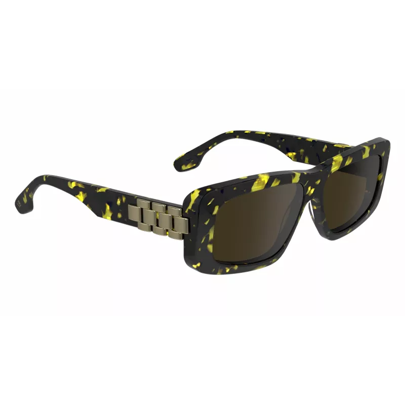 Victoria Beckham VB669S5513012 dames vierkante acetaat zonnebril - zwart/grijs - 55/13/145 mm