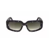 Victoria Beckham VB670S-010 Dames oversized rechthoekige zonnebril Zwart acetaat Grijs glas 54mm
