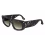 Victoria Beckham VB670S-010 Dames oversized rechthoekige zonnebril Zwart acetaat Grijs glas 54mm