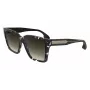 Victoria Beckham VB672S5715010 dames oversized vierkante zonnebril - zwart acetaat montuur, grijze polycarbonaatglazen, 57/15/140 mm