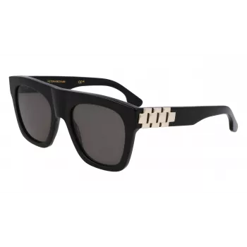 Victoria Beckham VB675S5220001 dameszonnebril - zwart acetaat frame, grijze polycarbonaat glazen, 52 mm