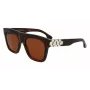 Victoria Beckham VB675S5220227 dames oversized vierkante zonnebril, dark Havana, verloopglazen grijs, 52 mm