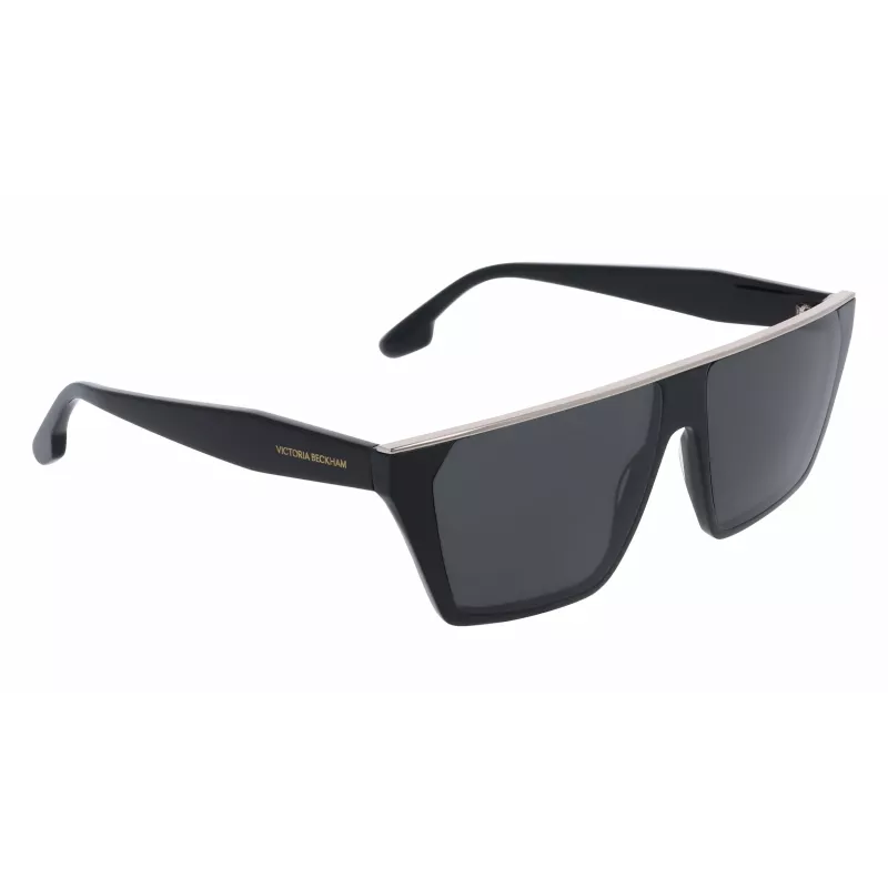 Victoria Beckham VB683S5812001 dameszonnebril - zwart acetaat frame, grijze glazen, 58 mm