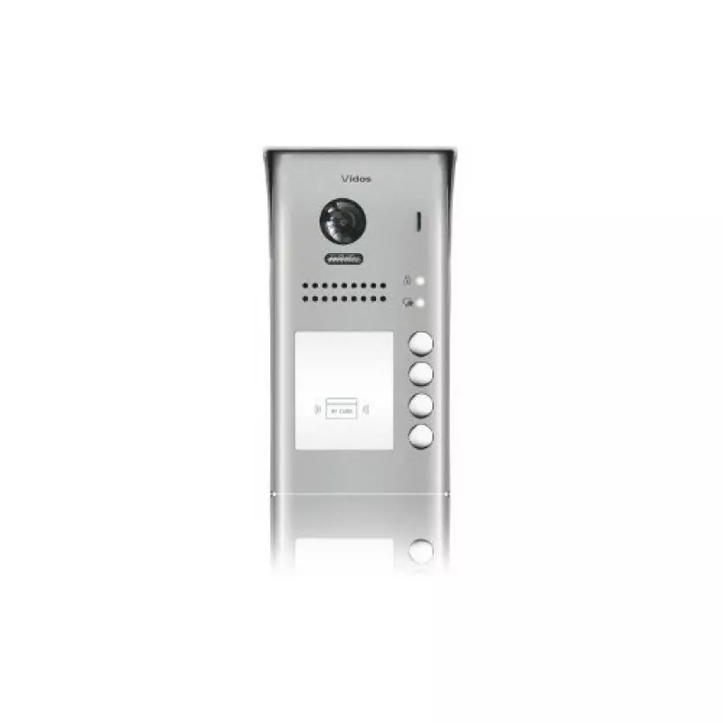 VIDOS Duo S1104A viergezins deurstation, edelstaal, opbouwmontage, 2-draads, IP65