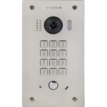 VIDOS DUO S1411D deurstation - Full HD 1080p, 2-draads, IP65, zilver