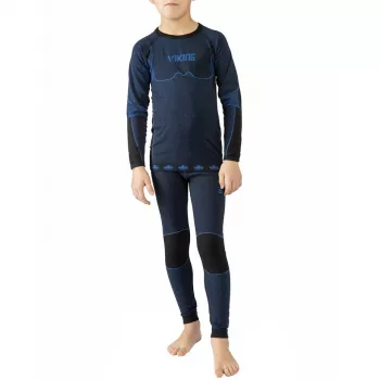 Viking Riko thermokleding set voor kinderen zwart-blauw 116-128 cm