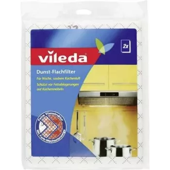 Vileda platte afzuigkapfilter 2-pack 1446 – op maat te snijden vetfilter voor afzuigkappen, 570 x 470 mm, wit