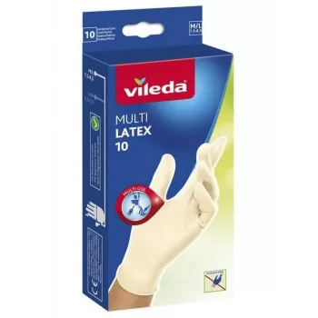 Vileda Natural latex handschoenen, maat M/L, 10 paar