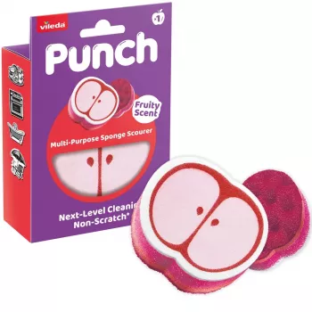 Vileda Punch allesreiniger-spons – appel, 1 stuk