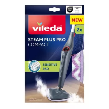 Vileda Steam Plus Sensitive stoomwischmop navulpads (2-pack)