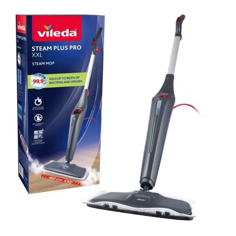 Vileda Steam Plus XXL Pro Stoommop met 2 extra microvezeldoekjes