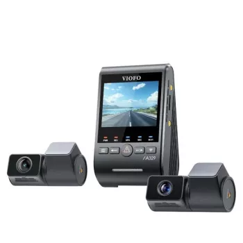 VIOFO A329T 3CH GPS Dashcam 4K voor, 1080P interieur & achter, Sony STARVIS sensoren, ingebouwde Wi-Fi & GPS