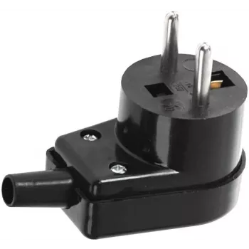 VIPLAST 220-05 haakse stekker 16A 250V IP20 zwart