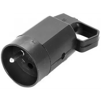 Viplast 315-05 draagbaar stopcontact met aarding en handgreep, 2P+Z, 16 A, 250 V, IP20, zwart