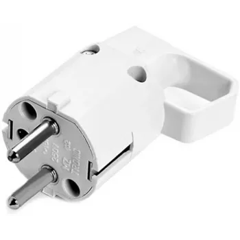 VIPLAST 325-01 universele schukostekker met greepring, 16A 250V, IP20, wit