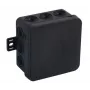 VIPLAST V5 Klik opbouw lege doos, 12 kabelinvoeren, IP54, zwart, 75x75x41 mm, 035-05