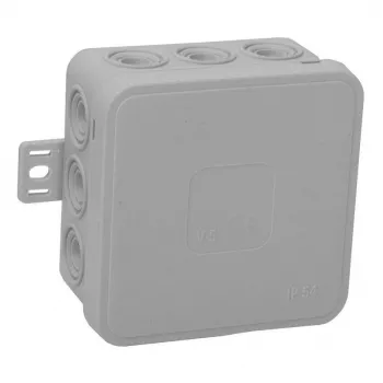 VIPLAST V5 Opbouw aftakdoos, 12 invoeren, grijs, IP54, 75x75x41mm