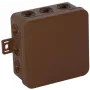 VIPLAST V7 Click opbouw aftakdoos, 12 invoeren, bruin, IP54, 100x100x41mm, 037-02