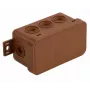 VIPLAST V8 Klik opbouw aftakdoos, leeg, 8 kabelinvoeren, IP54, bruin, 80x45x41mm