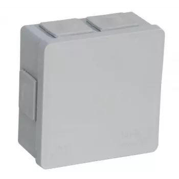 VIPLAST VP-02 opbouwbehuizing, 6 kabelinvoeren, IP55, grijs, 86x86x40mm