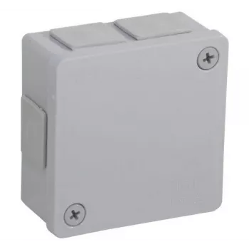 VIPLAST VP-22 opbouw aftakdoos, 6 kabelinvoeren, leeg, grijs, IP55, 86x86x40 mm