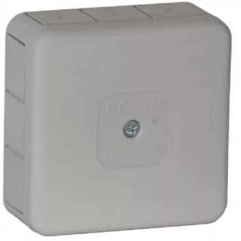 VIPLAST VP-31 opbouw aftakdoos, 12 doorvoeropeningen, grijs, IP55, 85x85x37mm