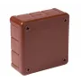 VIPLAST VP-41 opbouw lege aftakdoos, 12 kabelinvoeren, bruin, IP55, 98x98x42 mm