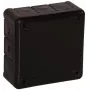 VIPLAST VP-41 opbouw aftakdoos leeg met 12 kabelinvoeren, zwart, IP55, 98x98x42mm