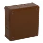 VIPLAST VP-51 opbouw aftakdoos, 12 kabelinvoeren, bruin, IP55, 118x118x46mm