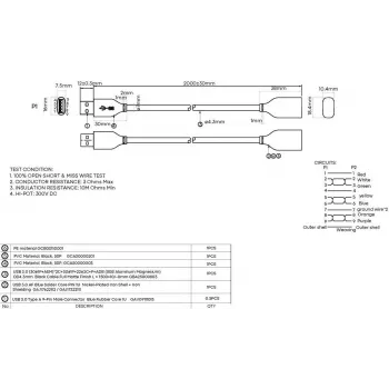 VISION 2 m USB 3.0 verlengkabel - vernikkelde aansluitingen - bandbreedte 5 Gbit/s - meer dan 65% gevlochten afscherming - USB A (bus) naar USB A (stekker) - buitendiameter 4,2 mm - 28+24 AWG - zwart