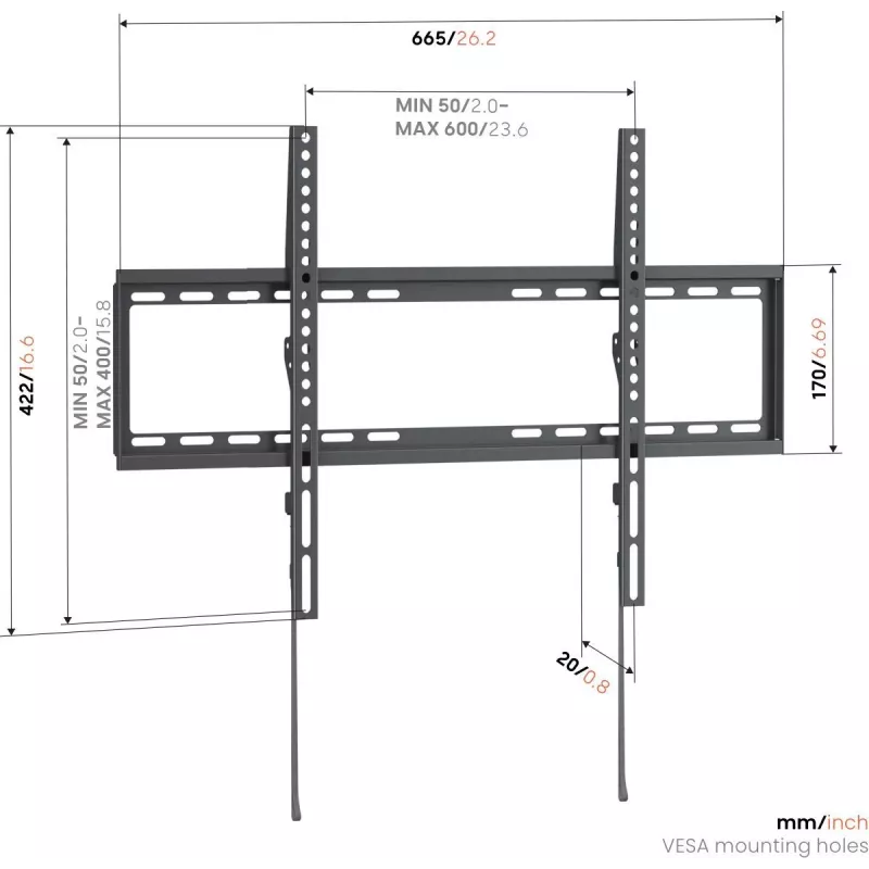 Vogels UP 6003 vaste montage L