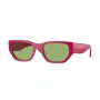 VOGUE Dames Vlinder zonnebril VO5586S31602 - Transparant roze montuur, donkergrijze glazen, 53 mm glasbreedte
