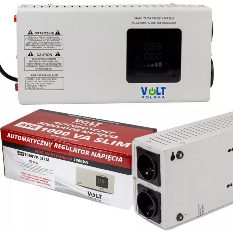 Volt Polska AVR 1000VA Slim spanningsstabilisator