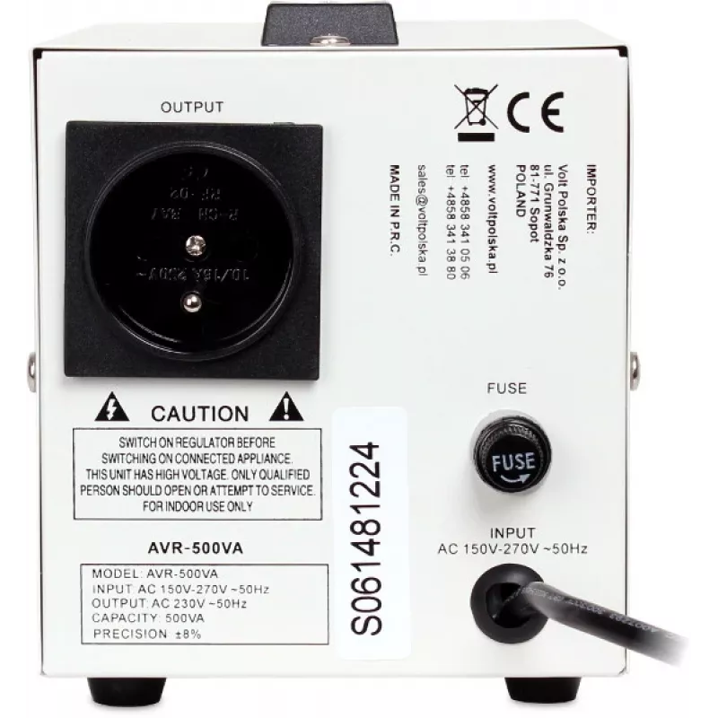 VOLT POLSKA AVR 500 spanningsstabilisator 500VA