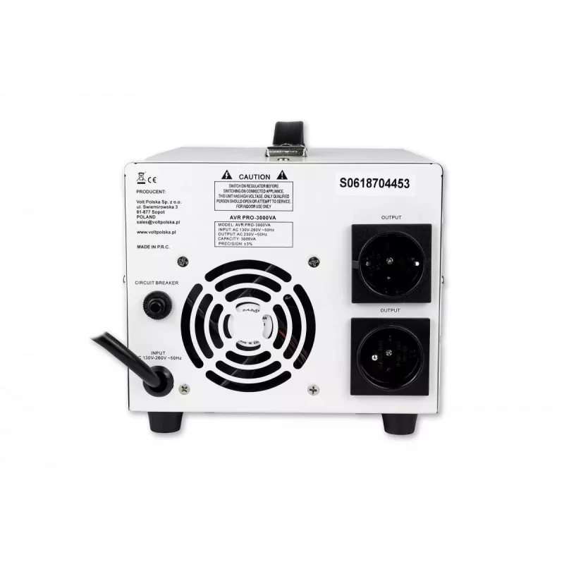 Volt Polska AVR PRO 3000VA 3% spanningsstabilisator