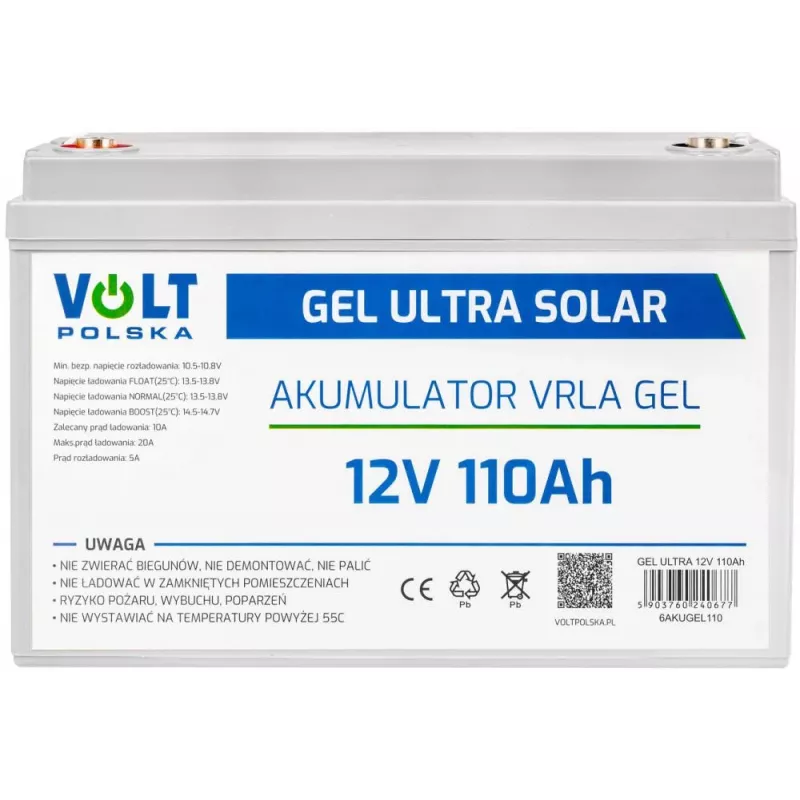 VOLT POLSKA GEL VPRO solaraccu 12V 110Ah