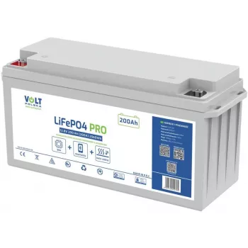 Volt Polska LiFePO4-accu 12,8V 200Ah (200A) met BMS en Bluetooth